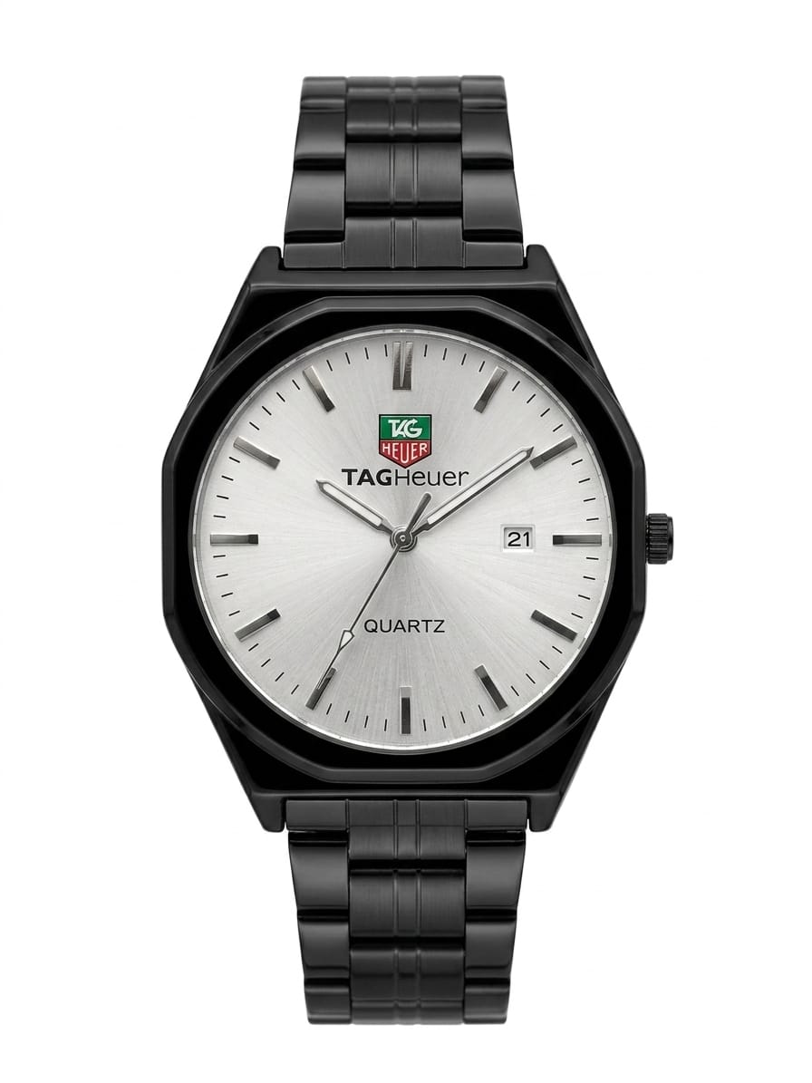 Luxury Black Stainless Steel Men's Quartz Watch