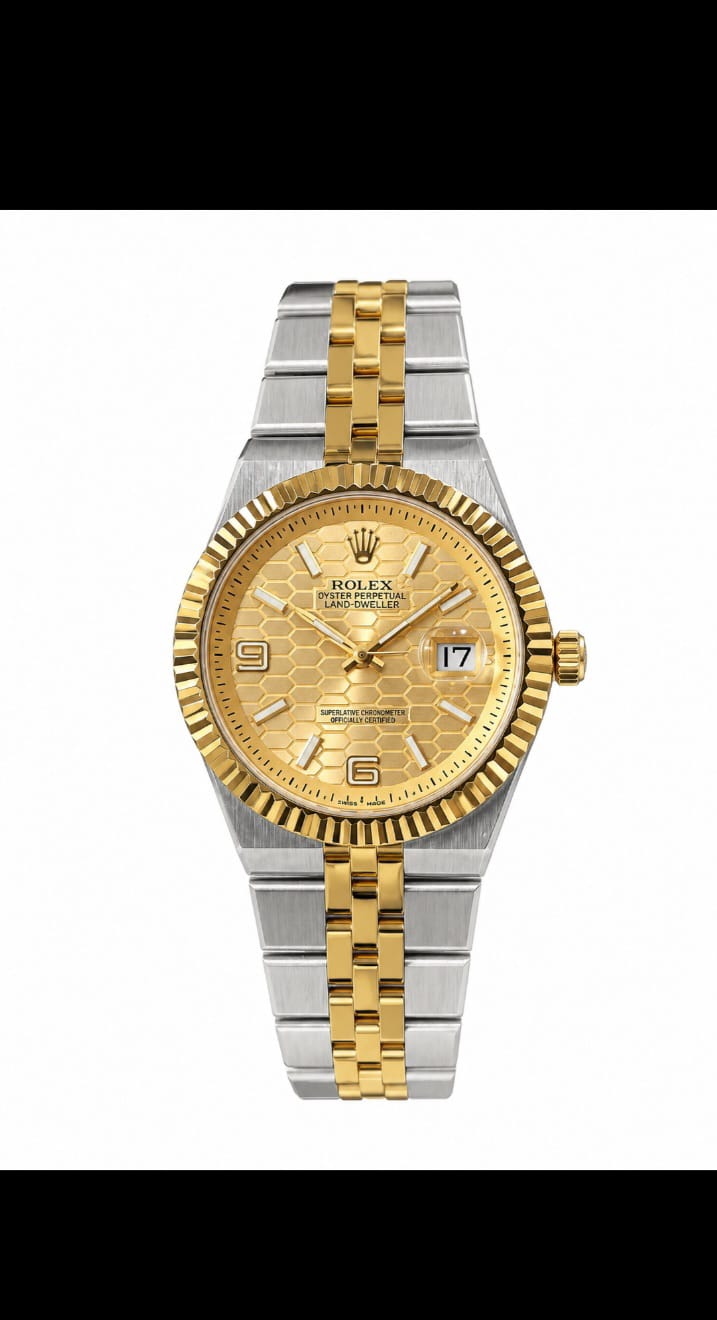 Luxury Gold & Silver Stainless Steel Men's Quartz Watch with Date Display |