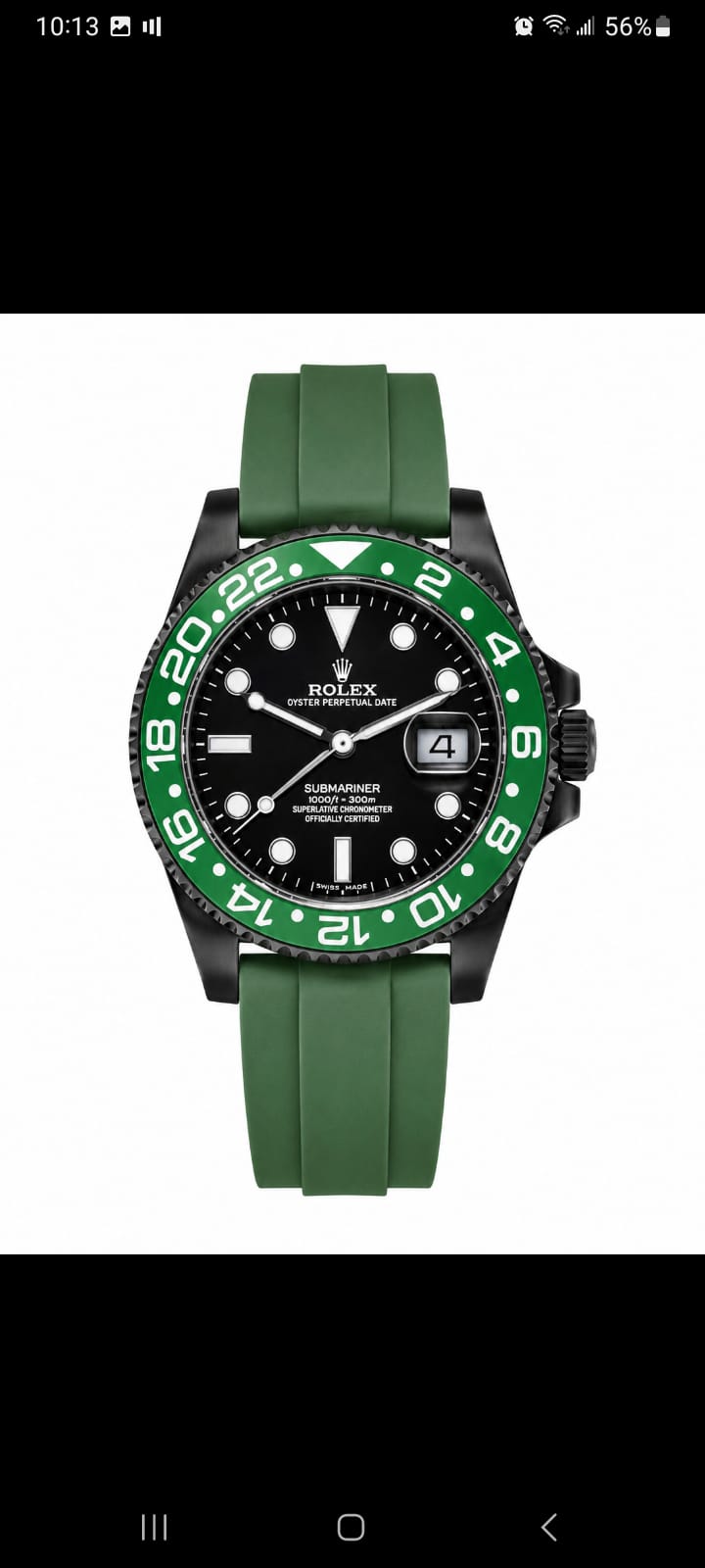 Luxury Men's Black & Blue Sport Style Quartz Watch