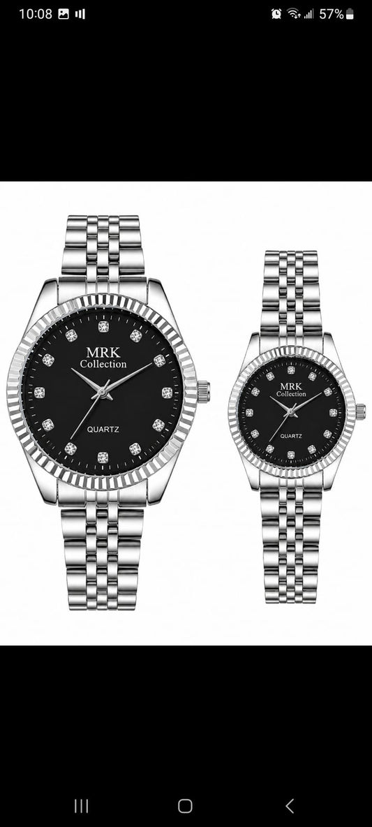 MRK Collection Luxury Couple Quartz Watch Set