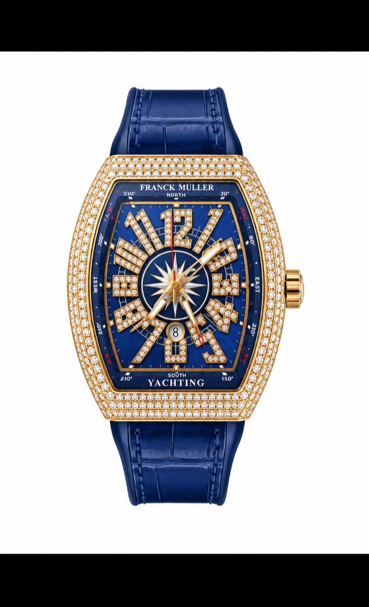 Luxury Blue & Gold Crystal Style Men's WatchProduct