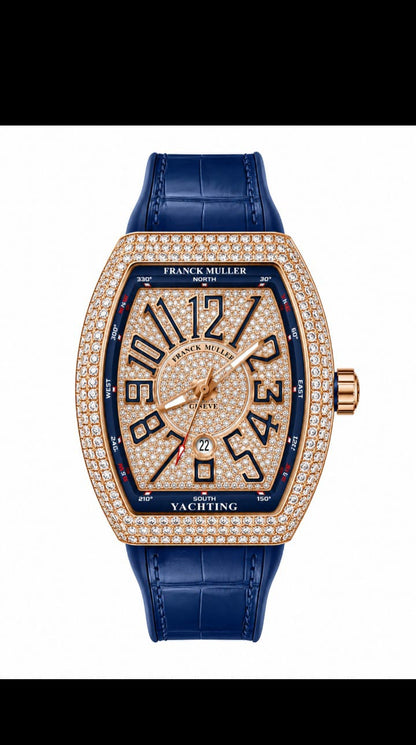 Luxury Blue & Gold Crystal Style Men's WatchProduct