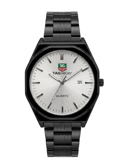 Luxury Black Stainless Steel Men's Quartz Watch