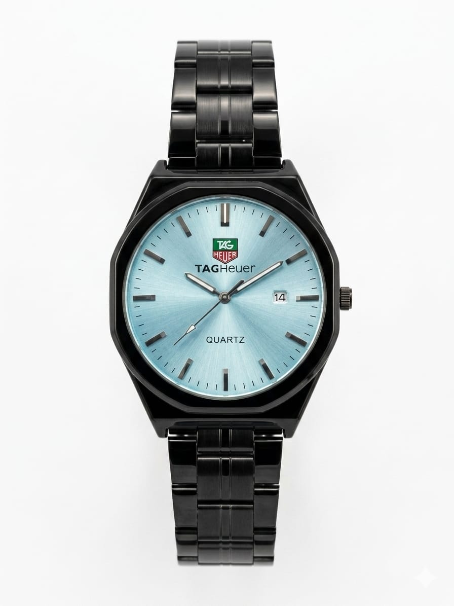 Luxury Black Stainless Steel Men's Quartz Watch