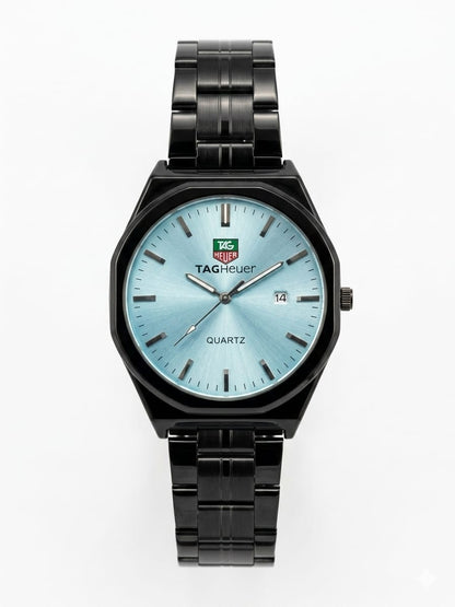 Luxury Black Stainless Steel Men's Quartz Watch
