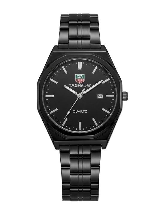 Luxury Black Stainless Steel Men's Quartz Watch