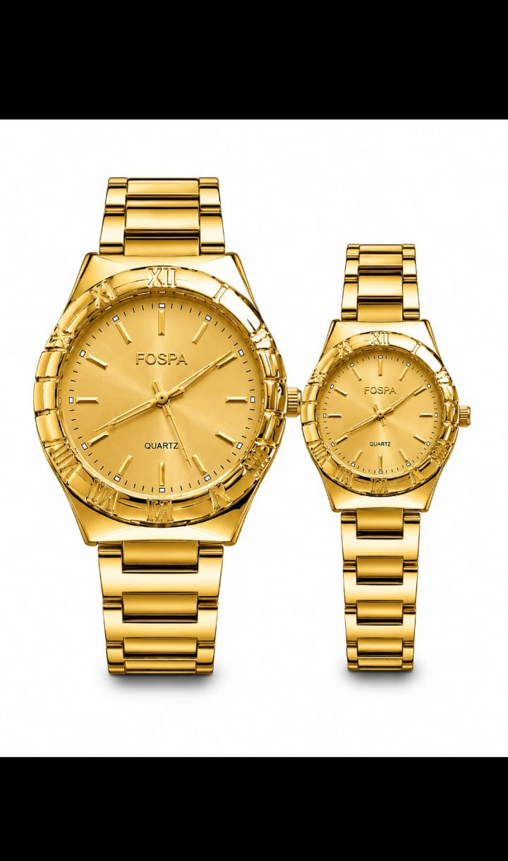Luxury Silver Couple Watches Set